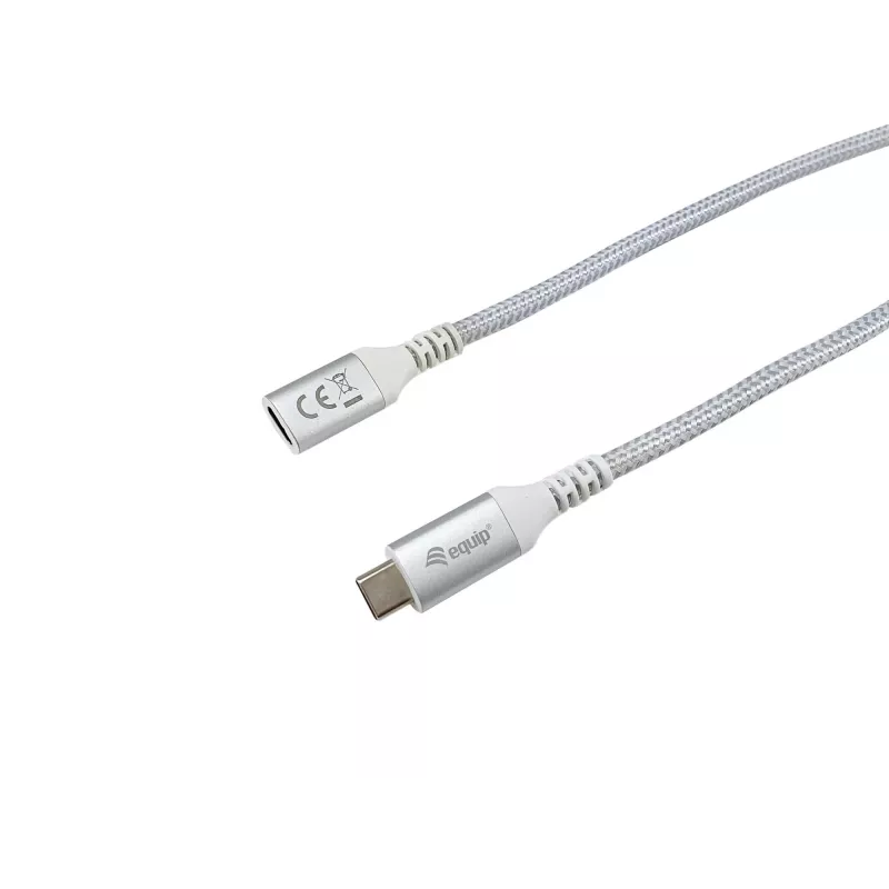 Equip USB 3.2 Gen 2 C-auf-C-Verlängerungskabel, 1,0m, M/F, 4K/60Hz, 10Gbps, Weiß