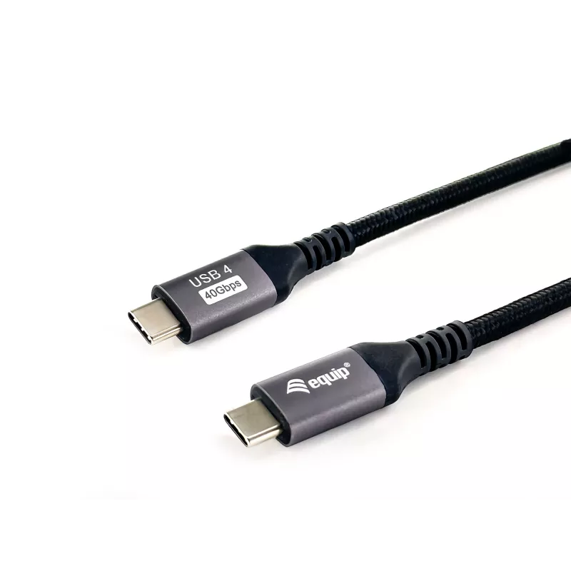 Equip USB 4 Gen 3 C-zu-C-Kabel, M/M, 2,0 m, PD3.1 240 W, 8K/60 Hz, 40 Gbit/s, Schwarz