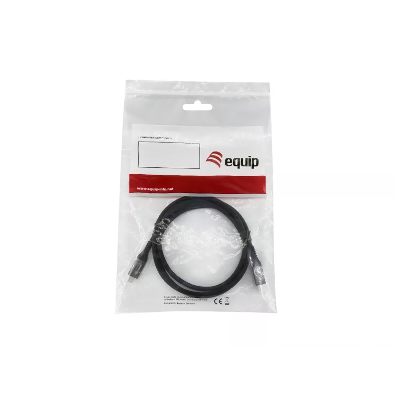 Equip USB 4 Gen 3 C-zu-C-Kabel, M/M, 2,0 m, PD3.1 240 W, 8K/60 Hz, 40 Gbit/s, Schwarz