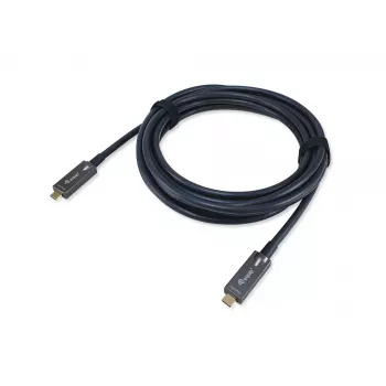 Equip USB-C-auf-C aktives optisches Kabel, M/M, 15 m, PD 60 W, 4K/60 Hz, 10 Gbit/s, Video+Daten+PD
