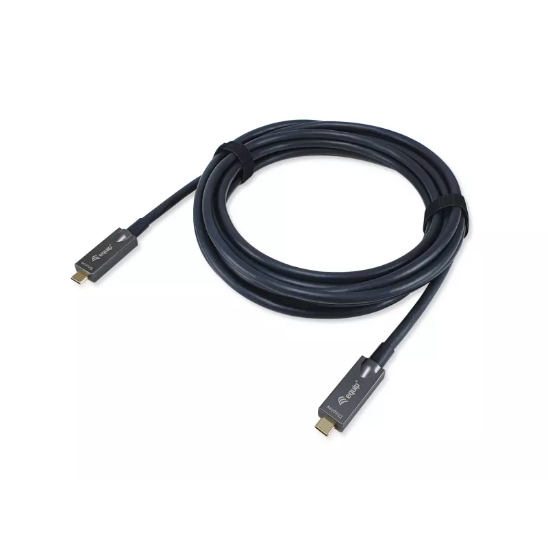 Equip USB-C-auf-C aktives optisches Kabel, M/M, 15 m, PD 60 W, 4K/60 Hz, 10 Gbit/s, Video+Daten+PD