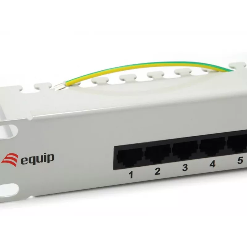 Equip 25-Port Cat.3 RJ45 ISDN Patch Panel, Hellgrau