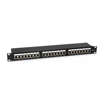 Equip 24-Port Cat.6 Geschirmtes Patchpanel, Hellgrau