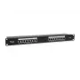 Equip 16-Port Cat.6 Shielded Patch Panel, Schwarz, 10/100/1000Base-T(X), Gigabit Ethernet, 1000 Mbit/s, RJ-45, Cat6, Rackmontage