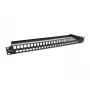 Equip 48-Port Keystone Cat.6 Unshielded Patch Panel, Schwarz, RJ-45, Cat6, 1U, Schwarz, Stahl, REACH, RoHS