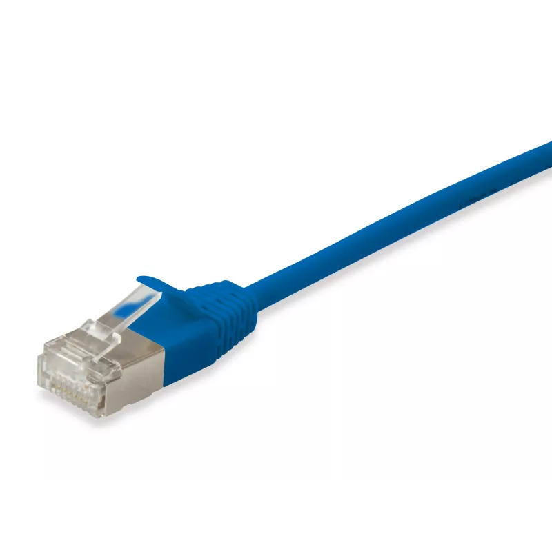 Equip Cat.6A F/FTP schlank Patchkabel, 1m, Blau