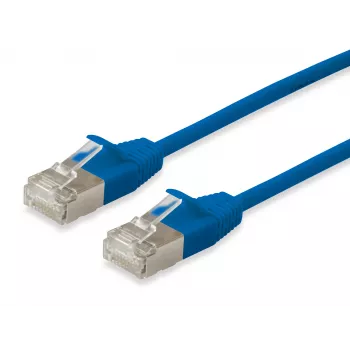 Equip Cat.6A F/FTP schlank Patchkabel, 7,5 m, Blau, 7,5 m, Cat6a, F/FTP (FFTP), RJ-45, RJ-45, Blau