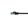 Equip Cat.6A S/FTP Patchkabel, abgewinkelt auf geraden Stecker, 3,0 m, Schwarz