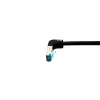 Equip Cat.6A S/FTP Patchkabel, abgewinkelt auf geraden Stecker, 3,0 m, Schwarz