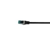 Equip Cat.6A S/FTP Patchkabel, abgewinkelt auf geraden Stecker, 3,0 m, Schwarz