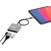 Equip 133488 3-in-1 USB-C auf HDMI / USB-A / USB-PD-Adapter, USB 3.2 Gen 1 (3.1 Gen 1), 4K/60 Hz, 100 W PD, Aluminium, Schwarz/Grau
