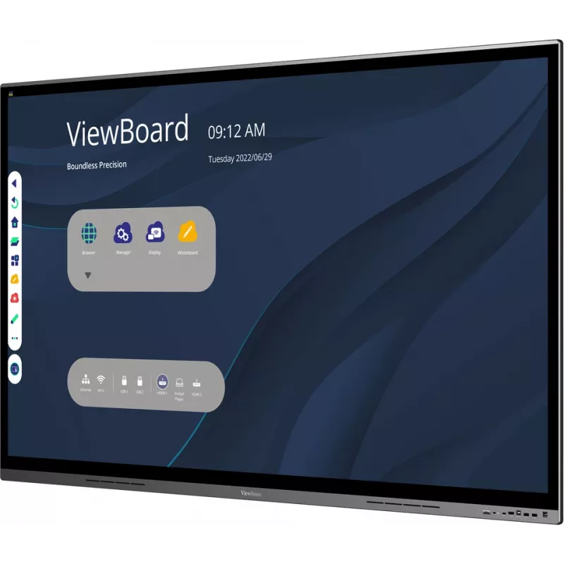 Viewsonic IFP7562 Signage Display Interaktives Flachdisplay 190,5 cm (75 Zoll) LED Wi-Fi 350 cd/m² 4K Ultra HD Schwarz Touchscreen Integrierter Prozessor Android