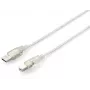 USB 2.0 Typ A auf Typ B Kabel Equip 128653 1,0 m transparent silber