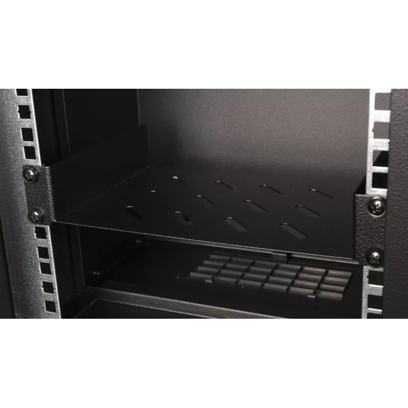 Equip Fixed Shelf 10', 1U, 150MM, Schwarz