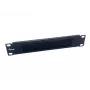 Brush-Panel Equip 10 Zoll 1U Schwarz Stahl 25,4 mm Breite