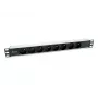 Equip 333313 Stromverteilungseinheit (PDU) 8 AC-Ausgänge 1HE Schwarz, Silber