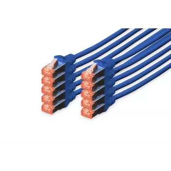 DIGITUS CAT6 S/FTP Patchkabel, 5 m, Grau, 10er-Pack