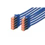 DIGITUS CAT6 S/FTP Patchkabel, 5 m, Grau, 10er-Pack