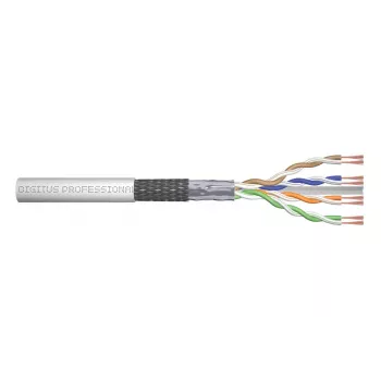 Netzwerkkabel Digitus CAT 6 SF/UTP verdrilltes Patchkabel Rohware 100m Grau
