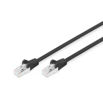 DIGITUS Patchkabel - CAT6 - S/FTP - mit Tülle - 1m - Schwarz