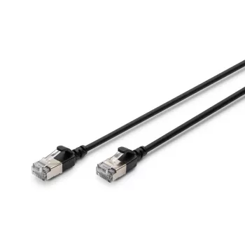 DIGITUS schlank Patchkabel - CAT6A - F-FTP - 3m - Schwarz