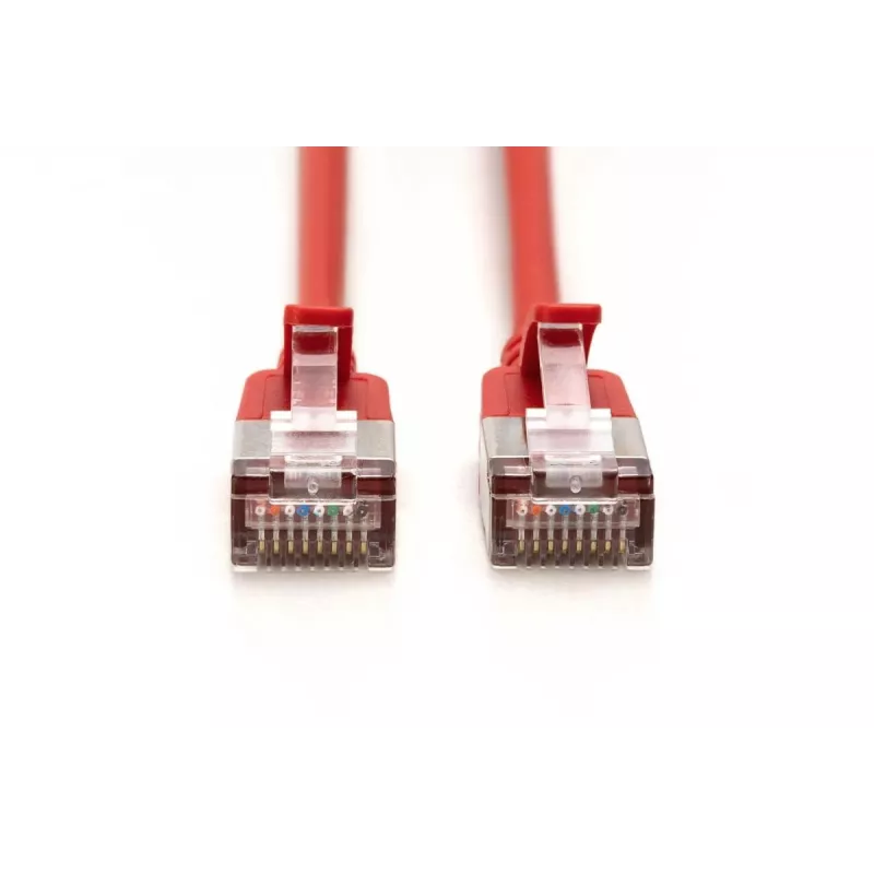 DIGITUS schlank Patchkabel - CAT6A - F-FTP - 50cm - Rot