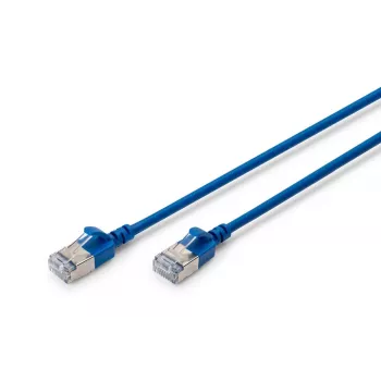 DIGITUS schlank-Patchkabel – CAT6A – F-FTP – 30 cm – Blau