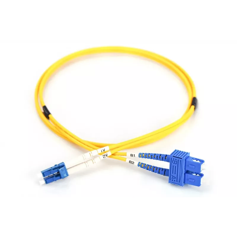 DIGITUS DK-2932-10 LWL-Patchkabel, LC auf SC Singlemode OS2 9/125 µm, Duplex, 10 m