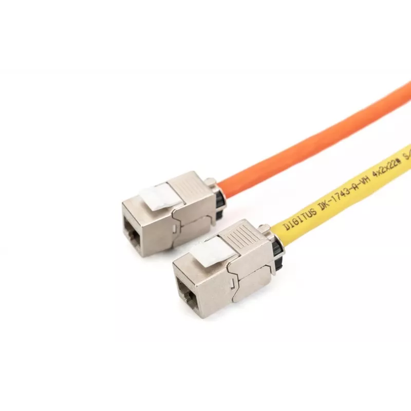 DIGITUS CAT6a Keystone Jack - geschirmt, werkzeugfreier Anschluss - intelligenter Kabelmanager - 24 Stück