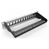 DIGITUS DN-91420 modulares Patchpanel, 12-Port, geschirmt, unbestückt, 1U, 10" (254 mm), schwarz RAL 9005