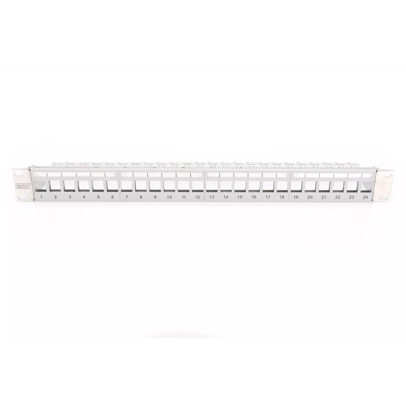 DIGITUS Modulares Patchpanel für Keystone Jack, 1U Rack-Montage – unbestückt