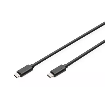 DIGITUS ASSMANN USB Type-C Verbindungskabel, Typ C auf C M/M, 2m High-Speed Schwarz