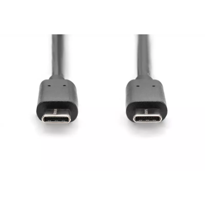 DIGITUS ASSMANN USB Type-C Verbindungskabel, Typ C auf C M/M, 2m High-Speed Schwarz