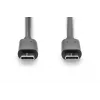 DIGITUS ASSMANN USB Type-C Verbindungskabel, Typ C auf C M/M, 3m High-Speed Schwarz