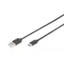 DIGITUS ASSMANN USB Typ-C Verbindungskabel, Typ-C auf A M/M, 2m 3A, 480MB, 2.0 Version, schwarz