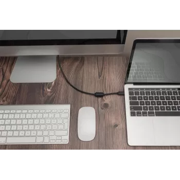 DIGITUS USB Type-C-Adapterkabel, Type-C auf DP M/M, 2 m 4K/60 Hz, 32,4 Gbit/s, CE, schwarz