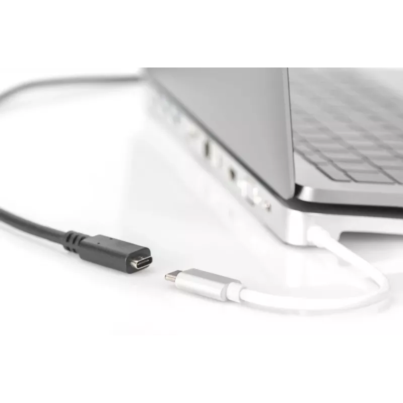 DIGITUS AK-300210-020-S USB-C Verlängerungskabel, USB 2.0, USB-C Stecker/Buchse, 3 A, 2 m, schwarz