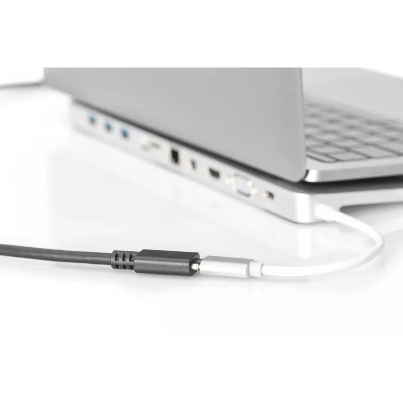 DIGITUS AK-300210-020-S USB-C Verlängerungskabel, USB 2.0, USB-C Stecker/Buchse, 3 A, 2 m, schwarz