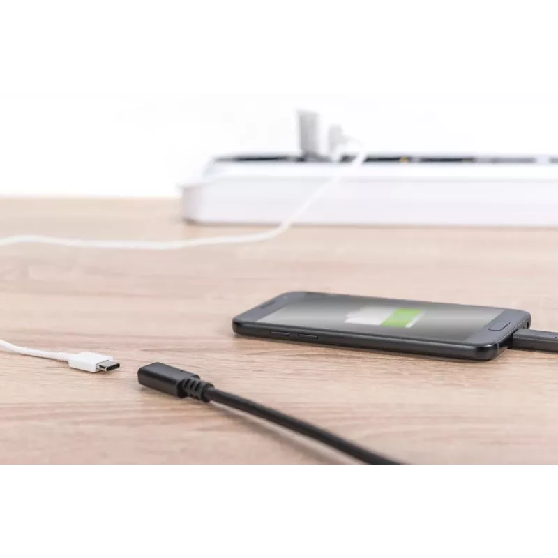 DIGITUS AK-300210-020-S USB-C Verlängerungskabel, USB 2.0, USB-C Stecker/Buchse, 3 A, 2 m, schwarz