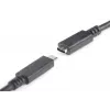 DIGITUS AK-300210-020-S USB-C Verlängerungskabel, USB 2.0, USB-C Stecker/Buchse, 3 A, 2 m, schwarz