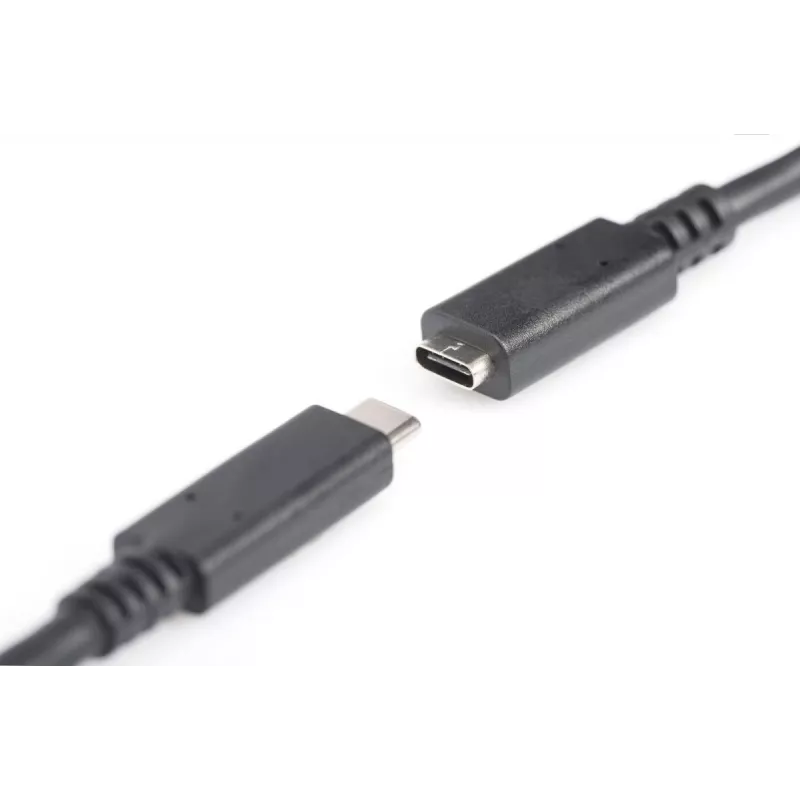 DIGITUS AK-300210-020-S USB-C Verlängerungskabel, USB 2.0, USB-C Stecker/Buchse, 3 A, 2 m, schwarz