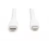 DIGITUS USB Silikon-Ladekabel USB-C - Lightning USB 2.0 60W - 50cm weiß