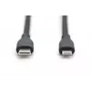 DIGITUS USB-Silicon-Ladekabel USB-C - Lightning USB 2.0 60W - 2m schwarz