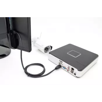 DIGITUS HDMI Premium High Speed Verbindungskabel, Typ A M/M, 3m mit Ethernet, Ultra HD 60p, schwarz