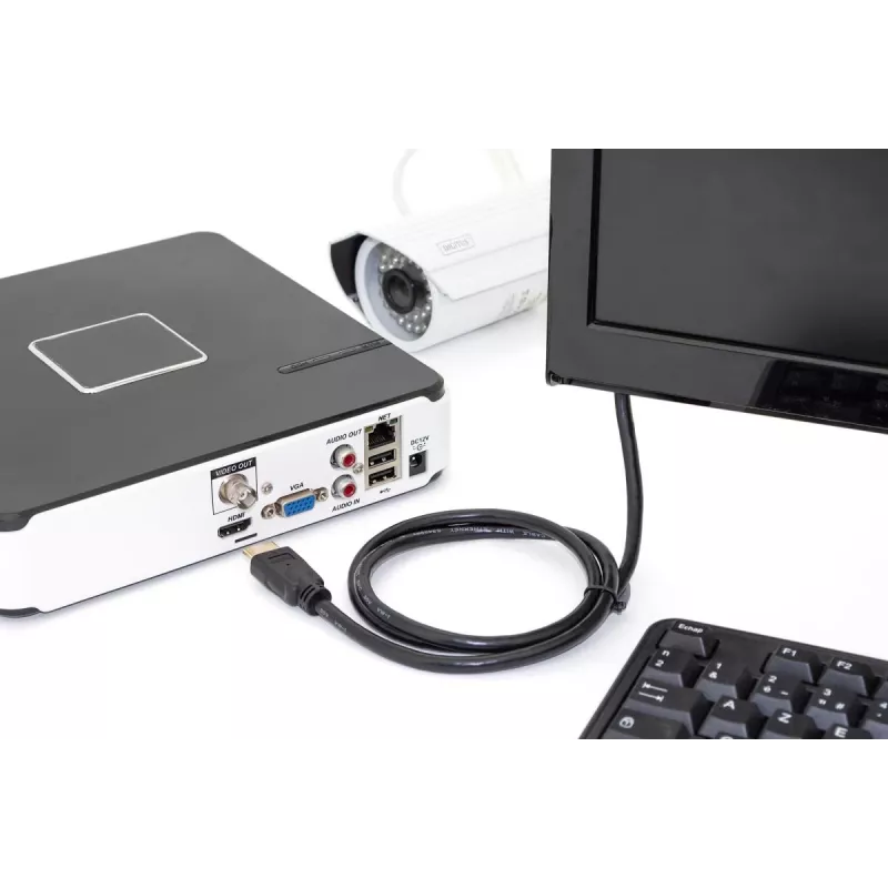 DIGITUS HDMI Premium High Speed Verbindungskabel, Typ A M/M, 3m mit Ethernet, Ultra HD 60p, schwarz