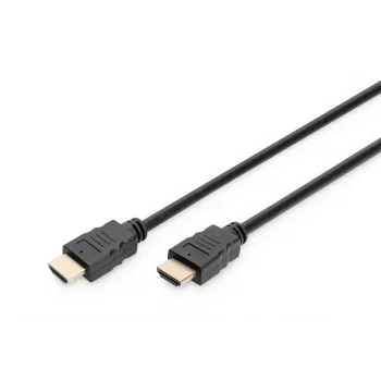 DIGITUS HDMI Premium High Speed Verbindungskabel, Typ A M/M, 1m mit Ethernet, Ultra HD 60p, schwarz