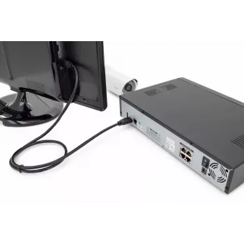 DIGITUS HDMI Premium High Speed Verbindungskabel, Typ A M/M, 1m mit Ethernet, Ultra HD 60p, schwarz