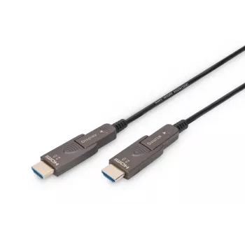 DIGITUS 4K – HDMI AOC Hybrid-Glasfaserkabel mit abnehmbarem Stecker, 30 m