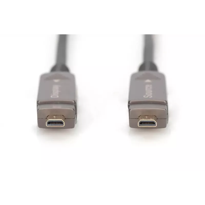 DIGITUS 4K - HDMI AOC Hybrid-Glasfaserkabel mit 15 m abnehmbarem Stecker
