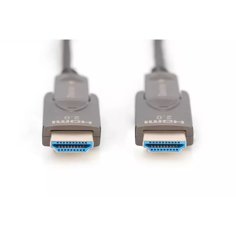 DIGITUS 4K - HDMI AOC Hybrid-Glasfaserkabel mit 15 m abnehmbarem Stecker